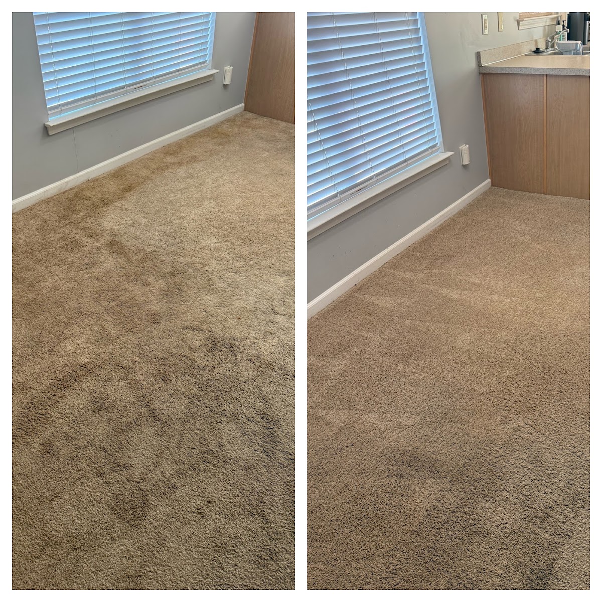Traffic-lane soiling lifted out of a bedroom carpet